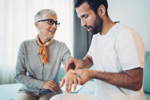 Arthritis doctor checking Patient