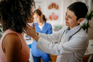 Primary care doctor doing a medical examination